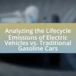 Analyzing the Lifecycle Emissions of Electric Vehicles vs. Traditional Gasoline Cars