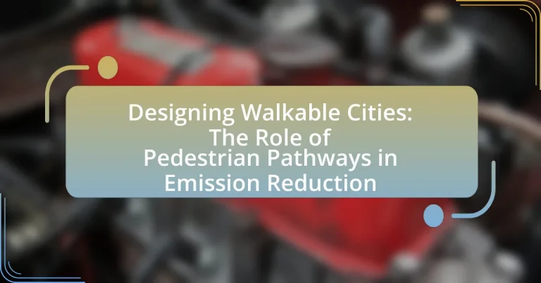 Designing Walkable Cities: The Role of Pedestrian Pathways in Emission Reduction