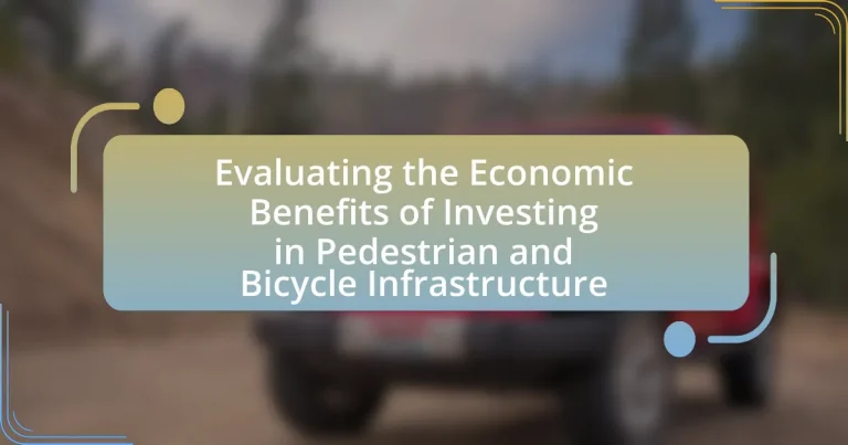 Evaluating the Economic Benefits of Investing in Pedestrian and Bicycle Infrastructure
