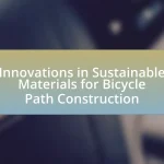 Innovations in Sustainable Materials for Bicycle Path Construction