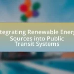 Integrating Renewable Energy Sources into Public Transit Systems