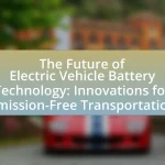 The Future of Electric Vehicle Battery Technology: Innovations for Emission-Free Transportation