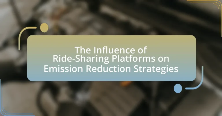 The Influence of Ride-Sharing Platforms on Emission Reduction Strategies