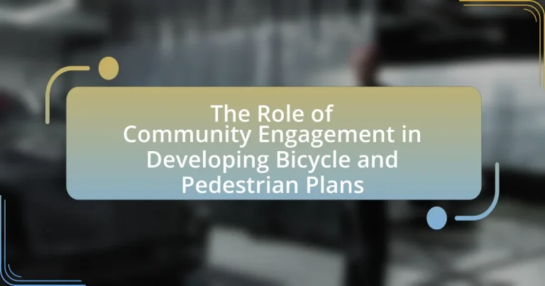 The Role of Community Engagement in Developing Bicycle and Pedestrian Plans