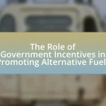 The Role of Government Incentives in Promoting Alternative Fuels