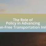 The Role of Policy in Advancing Emission-Free Transportation Initiatives