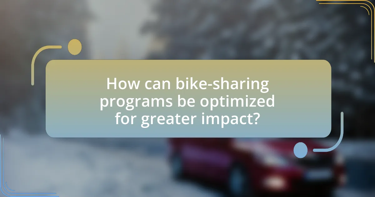 How can bike-sharing programs be optimized for greater impact?