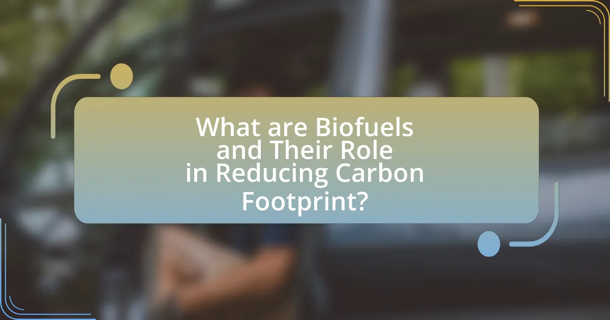 What are Biofuels and Their Role in Reducing Carbon Footprint?