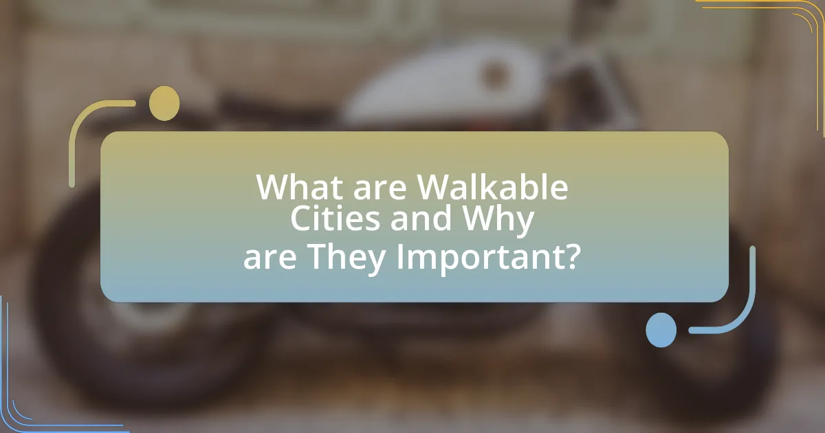 What are Walkable Cities and Why are They Important?