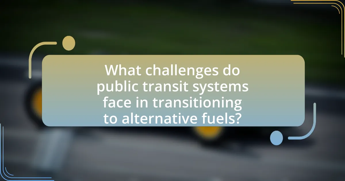 What challenges do public transit systems face in transitioning to alternative fuels?