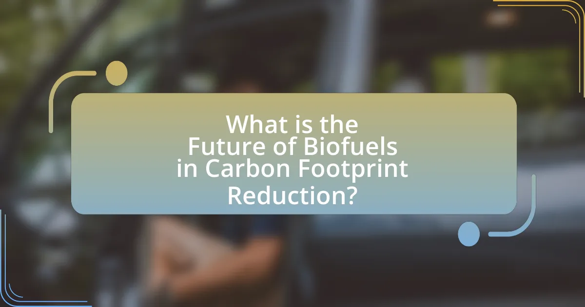What is the Future of Biofuels in Carbon Footprint Reduction?